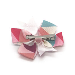 colours-of-joy-pinwheel-childrens-kids-hair-bows-clip-pink-1a