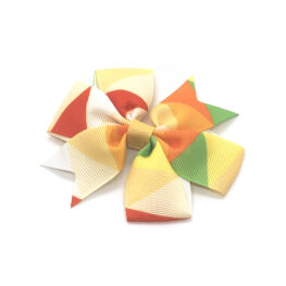colours-of-joy-pinwheel-childrens-kids-hair-bows-clip-yellow-1a
