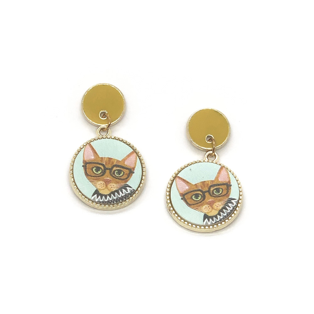 cool-cat-in-glasses-earrings cool-cat-in-glasses-earrings