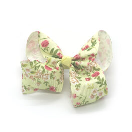floral-prints-childrens-kids-ribbon-hair-bows-clip-light-green-1