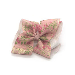 floral-prints-childrens-kids-ribbon-hair-bows-clip-pink-1
