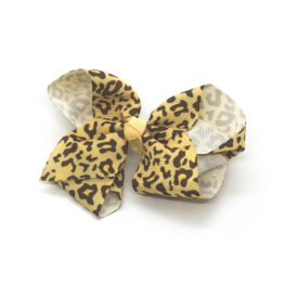 leopard-print-childrens-kids-hair-bows-clip-mustard-yellow-1