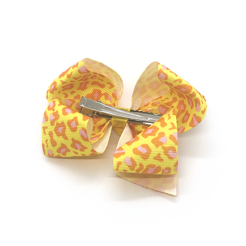 leopard-print-childrens-kids-hair-bows-clip-yellow-1a leopard-print-childrens-kids-hair-bows-clip-yellow-1