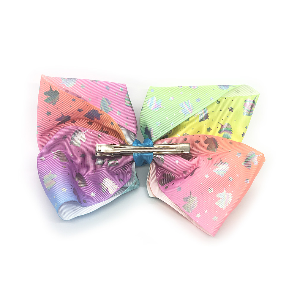 multi-coloured-unicorn-childrens-junior-ribbon-hair-bows-clip-rainbow-1b multi-coloured-unicorn-childrens-junior-ribbon-hair-bows-clip-rainbow-1a