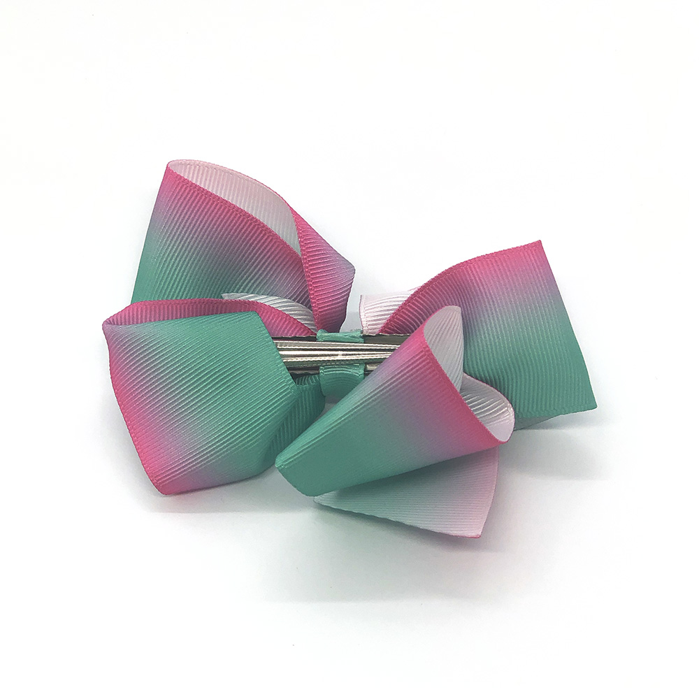 multi-tonal-childrens-kids-ribbon-hair-bows-clip-green-1b multi-tonal-childrens-kids-ribbon-hair-bows-clip-green-1a